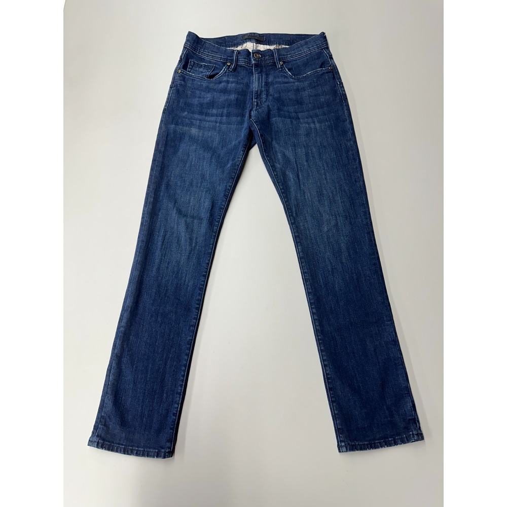 ROBERT GRAHAM MEN'S STRAIGHT LEG BLUE DARK WASH JEANS SIZE 30